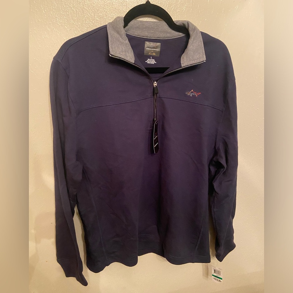 Men’s Greg Norman for Tasso Ella Performance 1/4 Zip Pullover in Night Sky